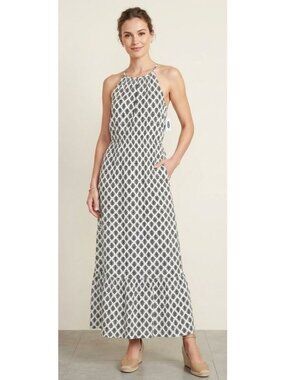 NWT Old Navy Womens Maxi Dress L Botanical Beachy Coastal Vacation Summer Boho